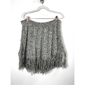 Vintage Y2K Juicy Couture Knit Mini Poncho Shawl Fringe Tassles Preppy Glam OS